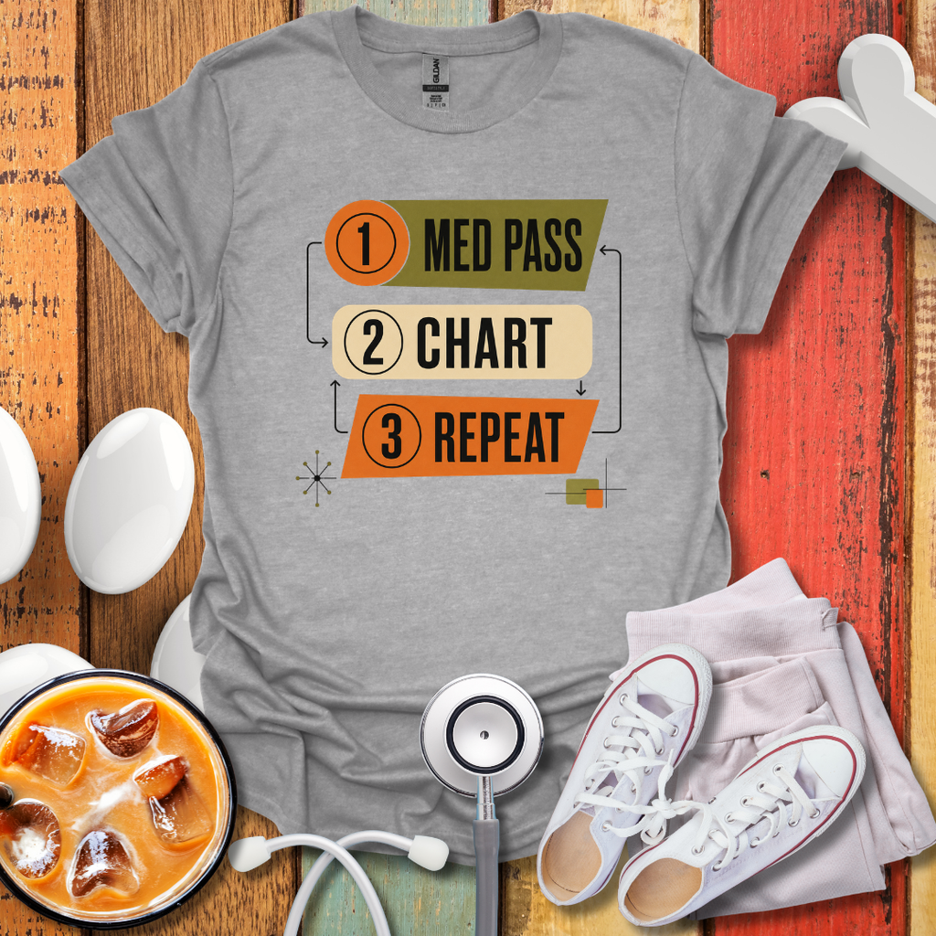 Med Pass Chart Repeat T-Shirt