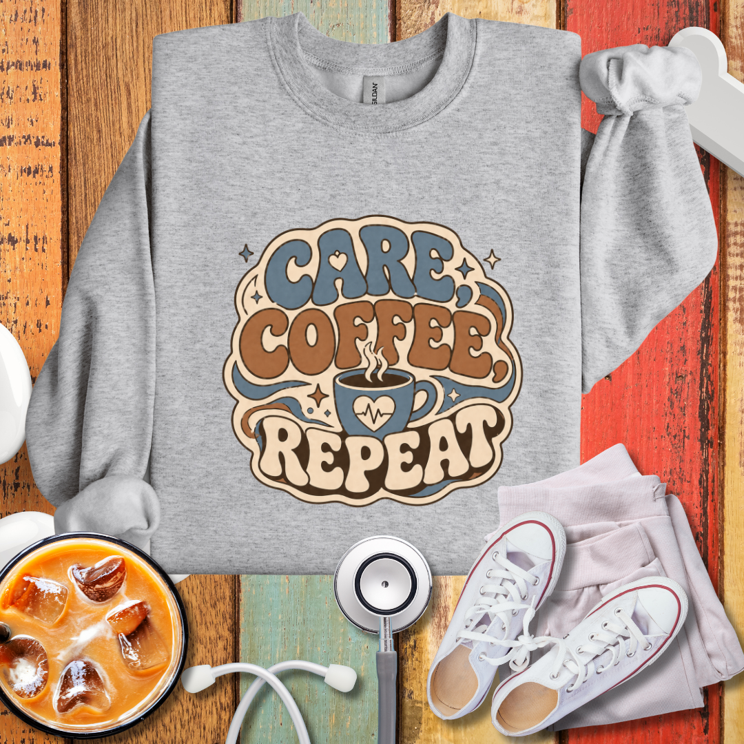 Care Coffee Repeat Sweatshirt