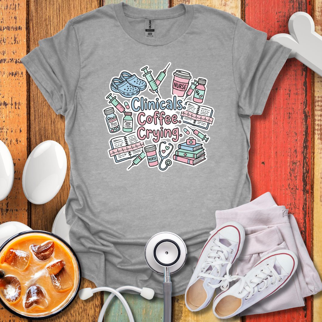 Clinical Coffee Crying T-Shirt