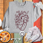 Anatomical Heart Floral Sweatshirt