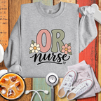 OR Nurse Floral Sweatshirt