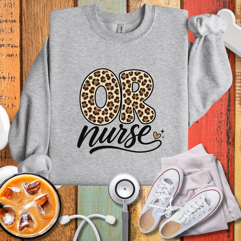 OR Nurse Leopard Print Sweatshirt