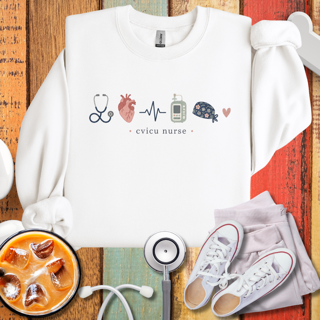 CVICU Nurse Icons Sweatshirt