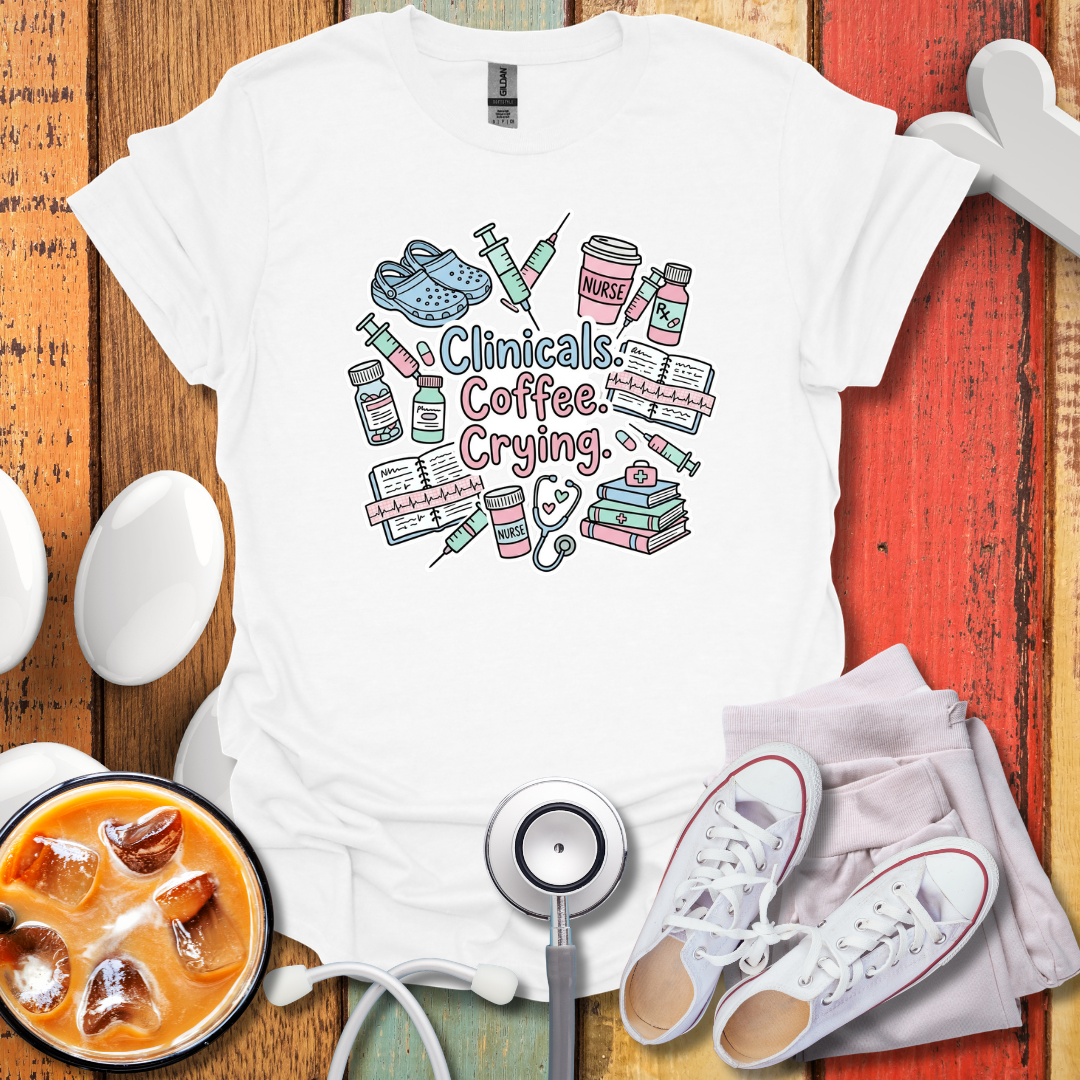 Clinical Coffee Crying T-Shirt