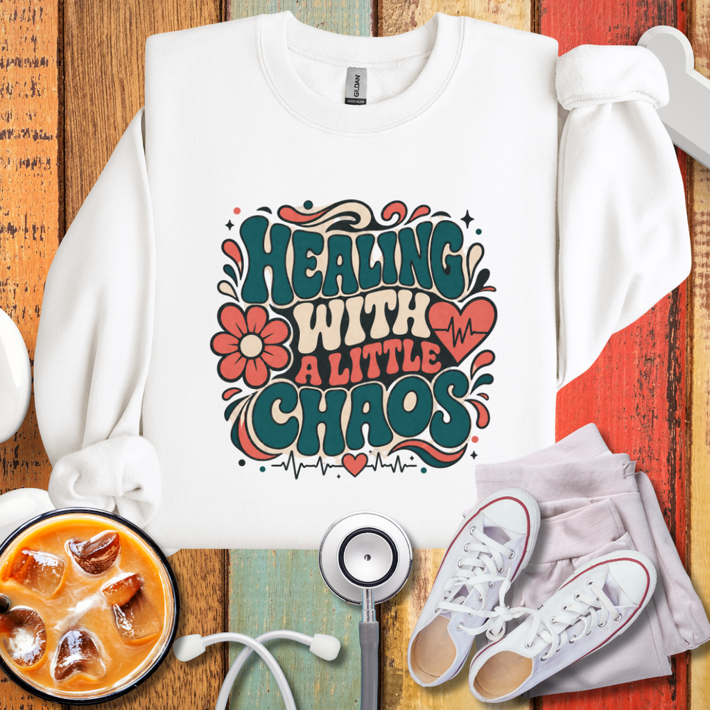 Healing With a Little Chaos Crewneck Sweatshirt