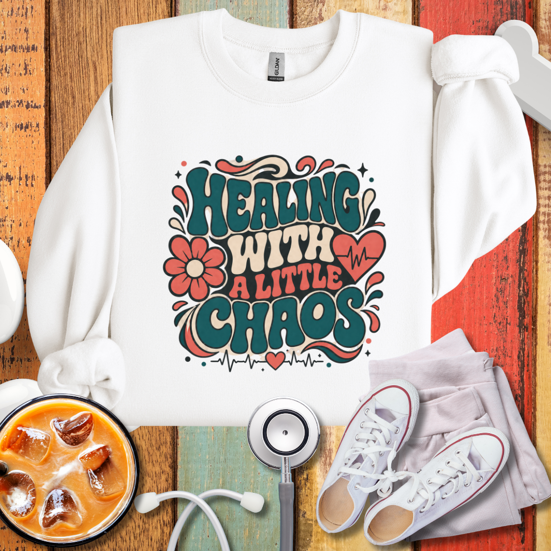 Healing With a Little Chaos Crewneck Sweatshirt