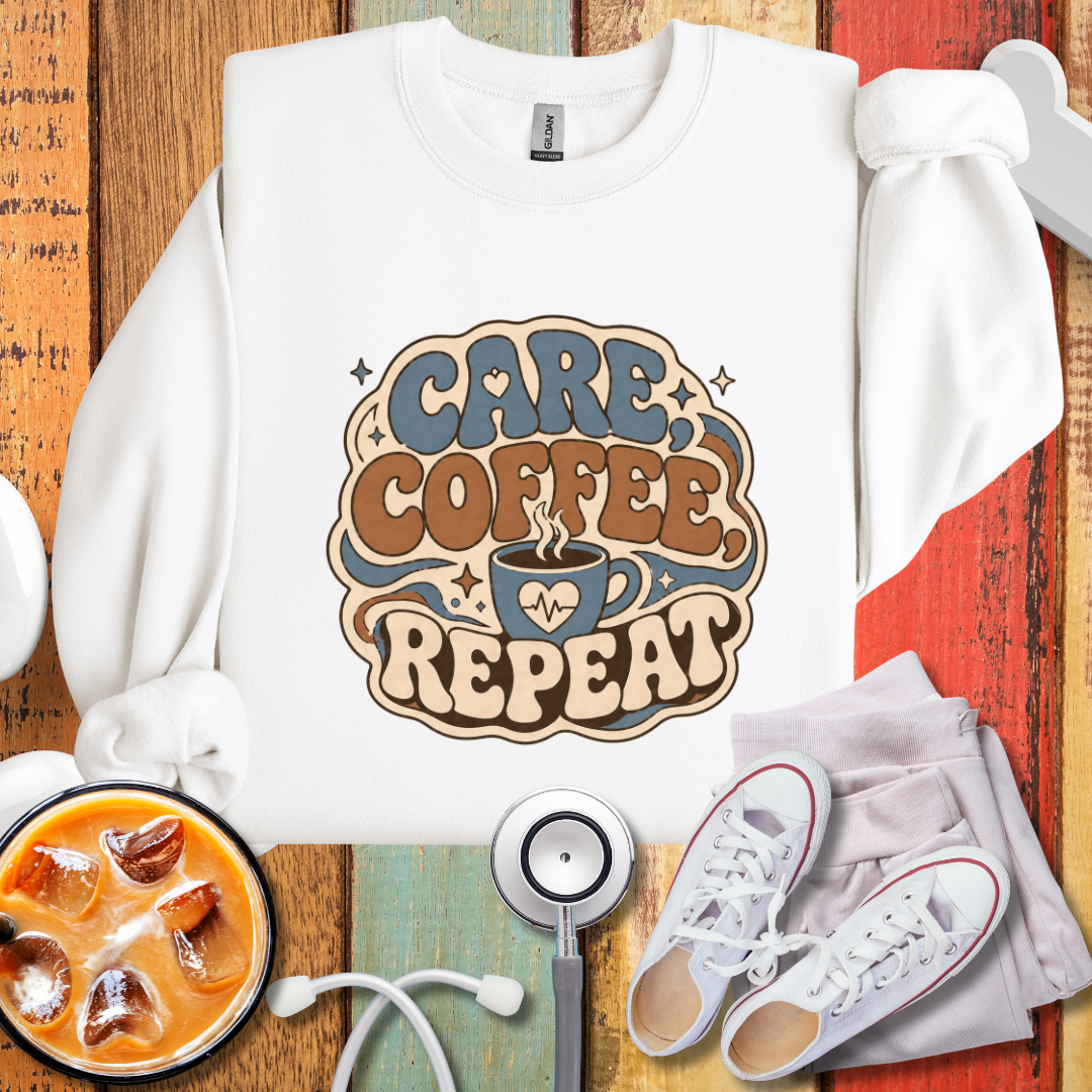 Care Coffee Repeat Sweatshirt