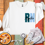 RN Nurse Crewneck Sweatshirt — Personalized 'RN' with Name