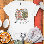 Custom Retro Floral "RN" Initial T-Shirt