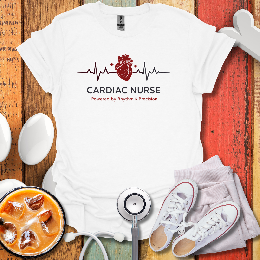 Cardiac Nurse Powered By Rhythm T-Shirt