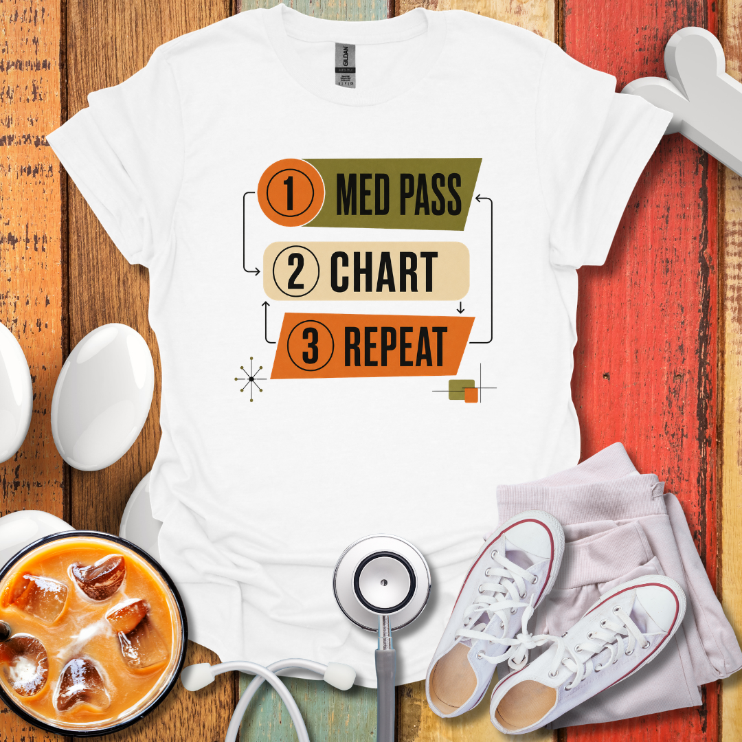 Med Pass Chart Repeat T-Shirt