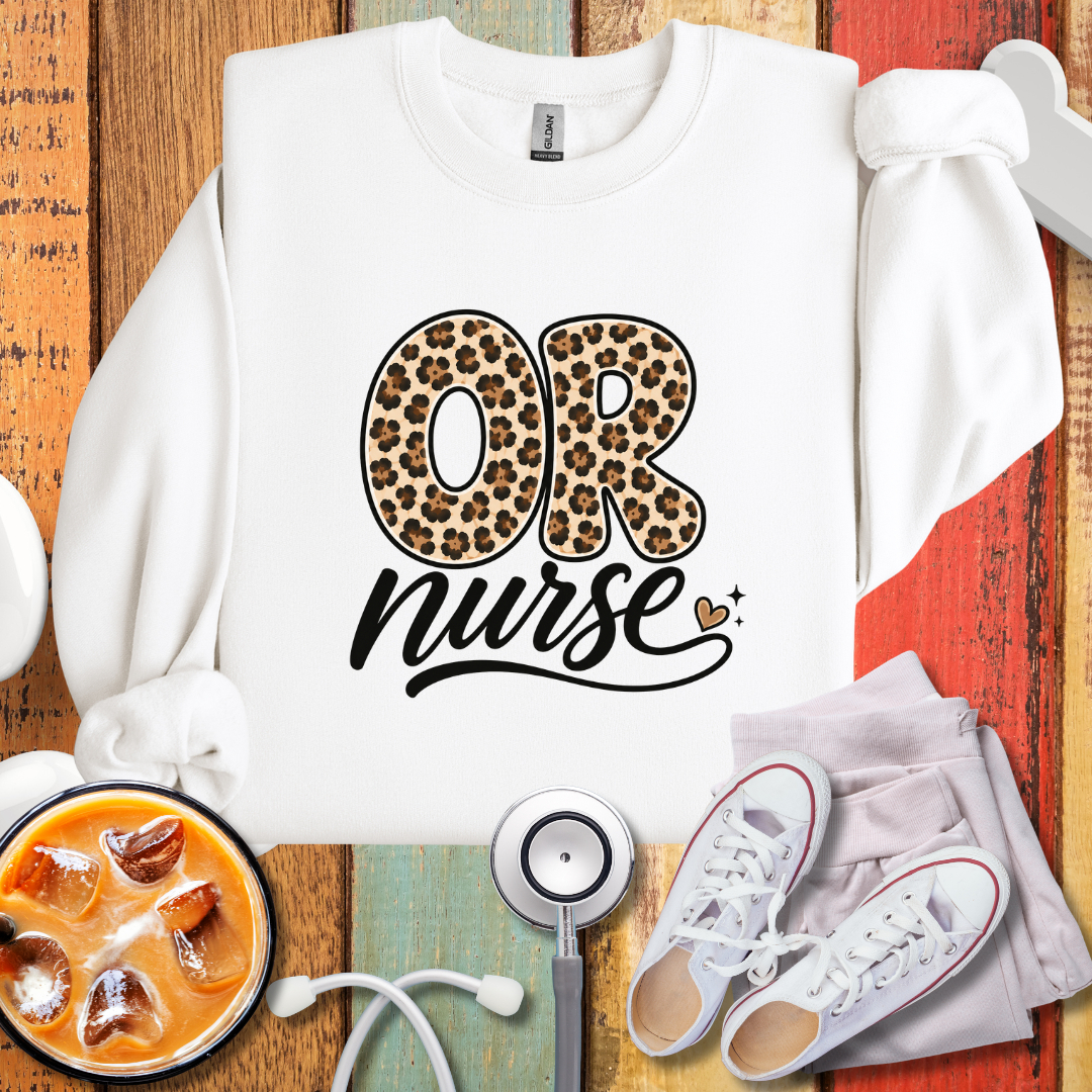 OR Nurse Leopard Print Sweatshirt